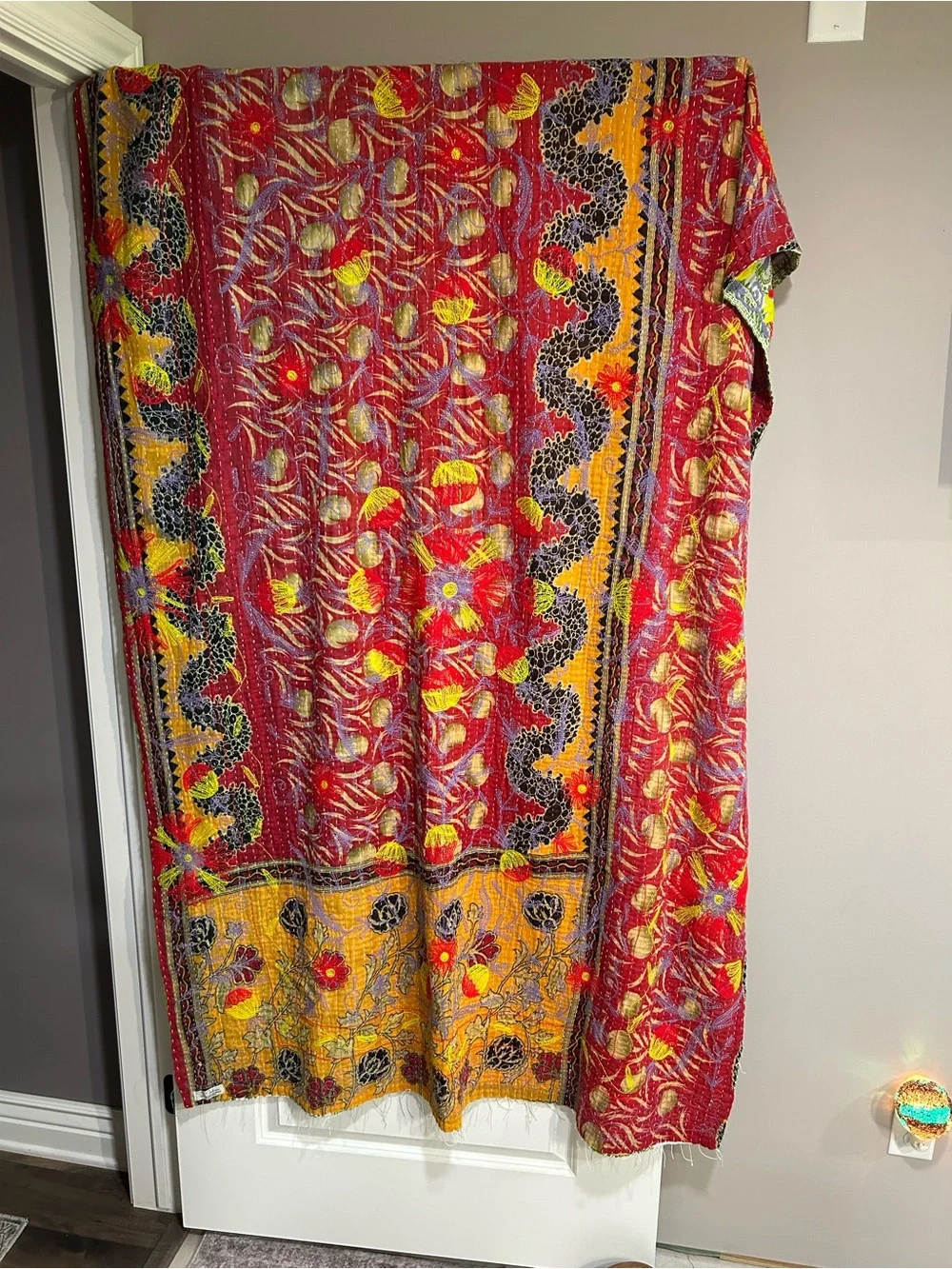 Kantha Sari Throw 82x96